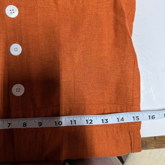 Christy Dawn Painter Linen Jumpsuit in Rust S NWOT - Picture 16 of 16